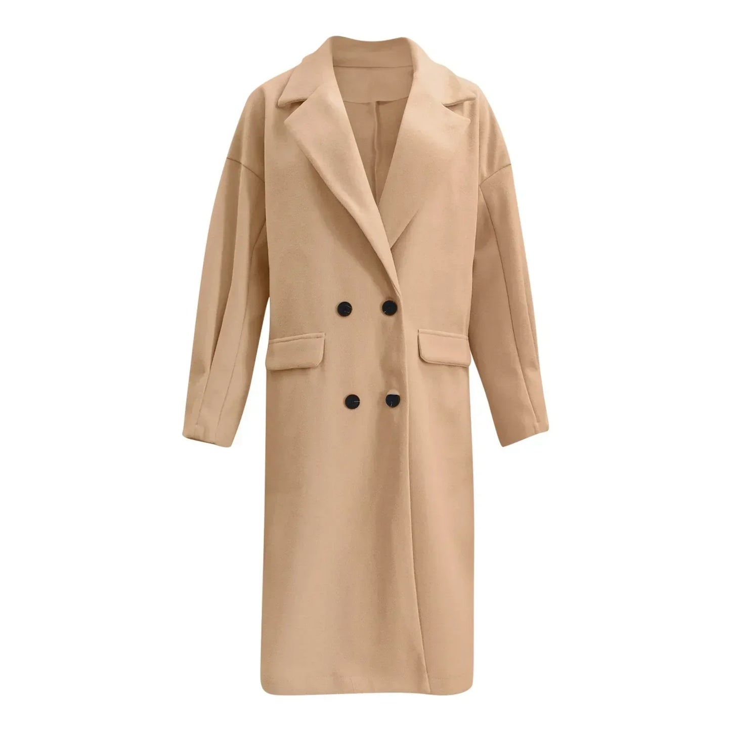 Dam Trench Coat i Bomull och Polyester med Medel Längd – Klassisk Design för Vår och Höst, Flera Färger och Storlekar S-2XL 4