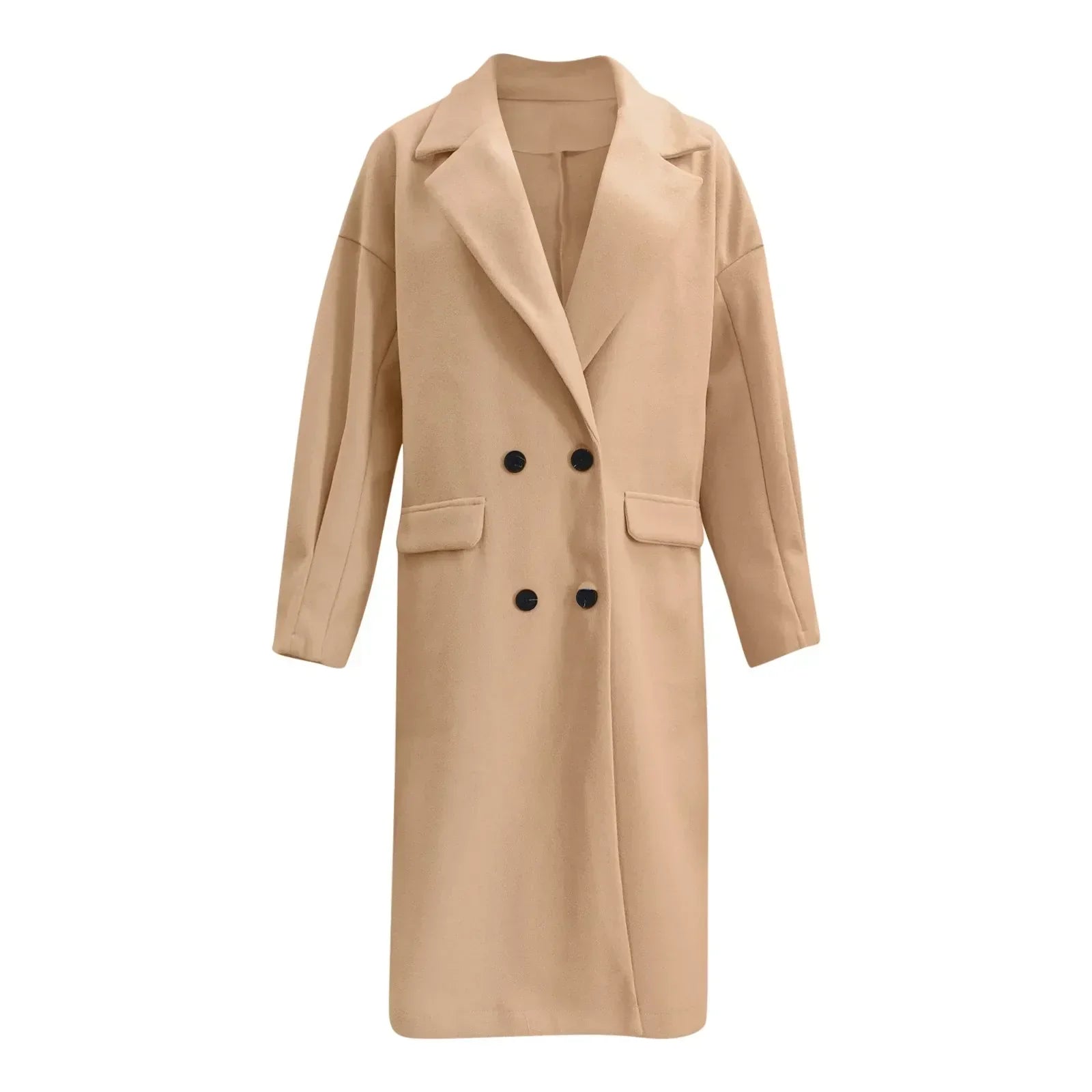 Dam Trench Coat i Bomull och Polyester med Medel Längd – Klassisk Design för Vår och Höst, Flera Färger och Storlekar S-2XL 4
