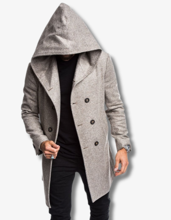 Herr Lång Kappa Klassisk Design Värmande Material 4