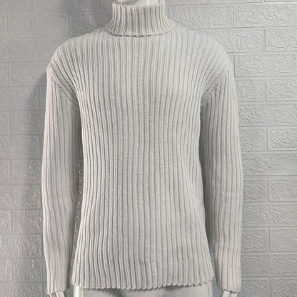 Herr Tröja Rullkrage Klassisk Design 100% Bomull 7