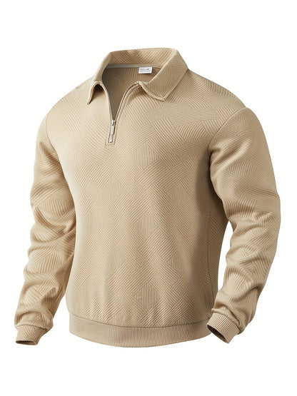 Herr Tröja Zip-up Geometrisk Design 100% Bomull 0