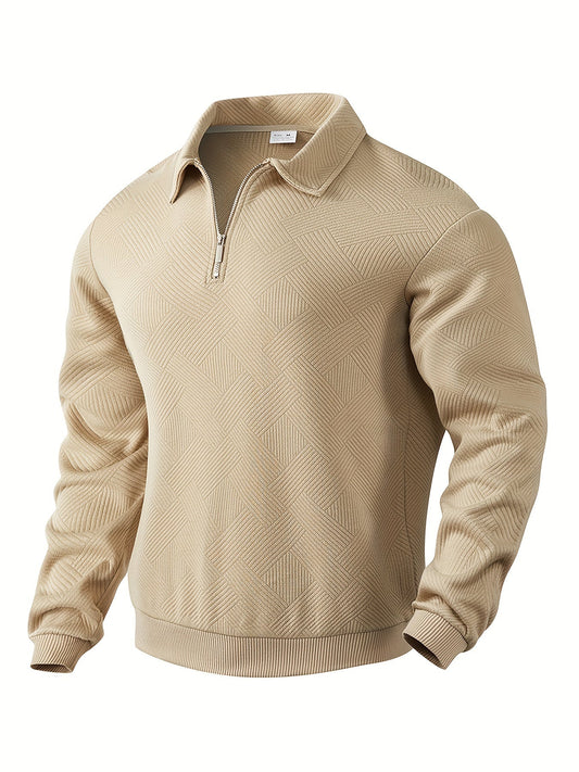 Herr Tröja Zip-up Geometrisk Design 100% Bomull 0