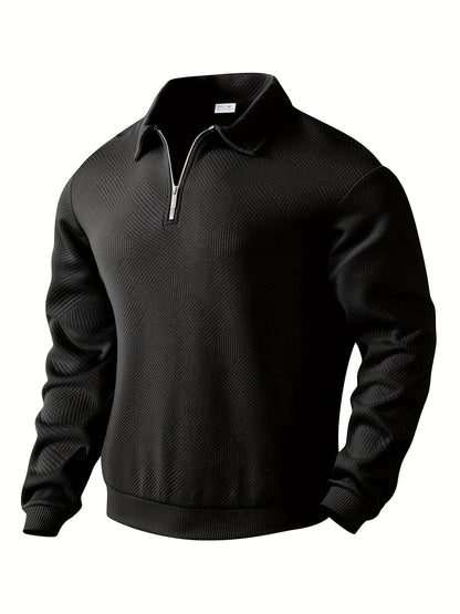 Herr Tröja Zip-up Geometrisk Design 100% Bomull 2