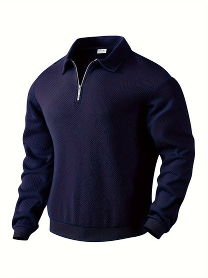 Herr Tröja Zip-up Geometrisk Design 100% Bomull 3