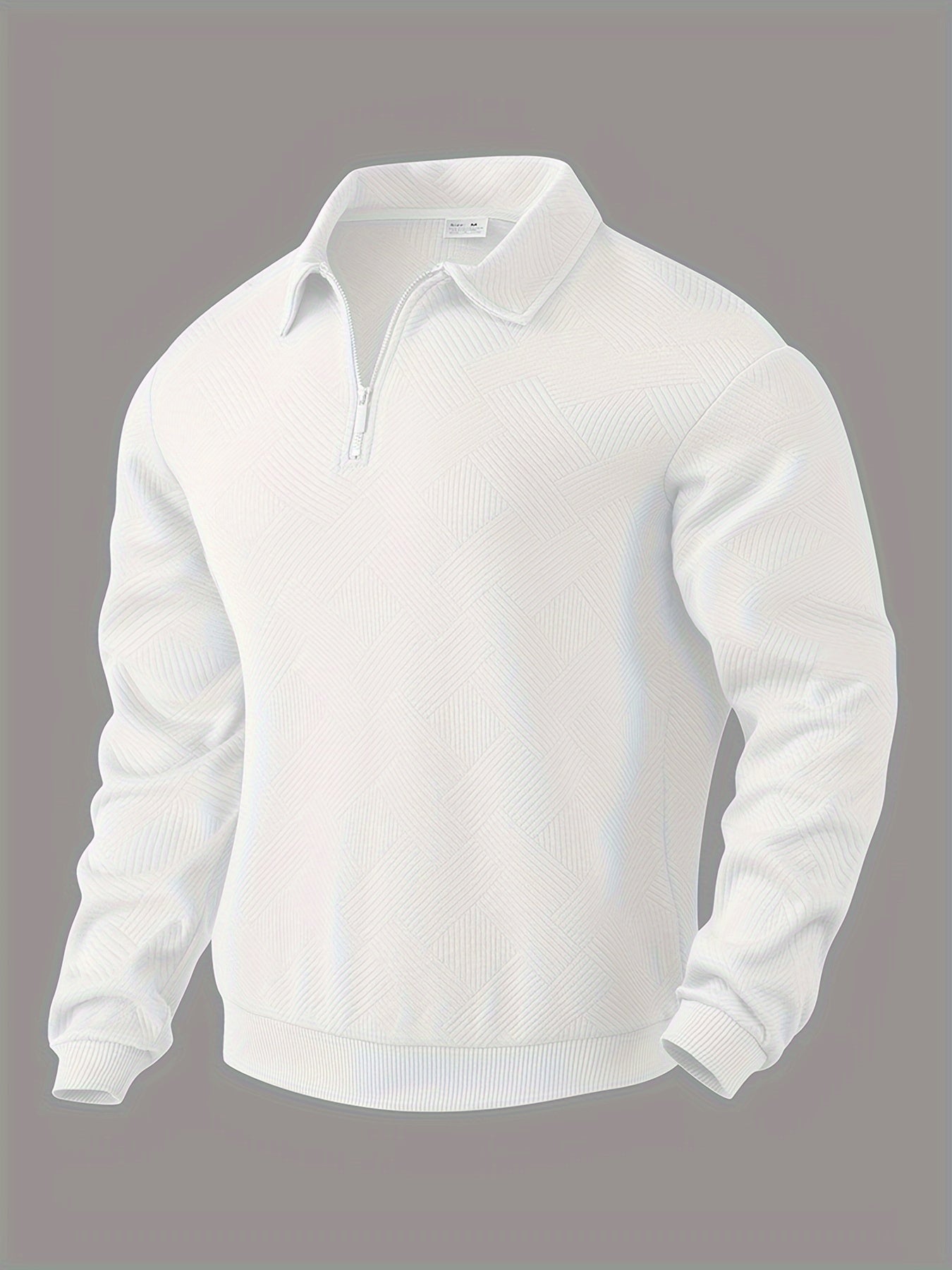 Herr Tröja Zip-up Geometrisk Design 100% Bomull 4