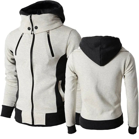 Herrtröja med Dragkedja i Varmt Polyester Material-1