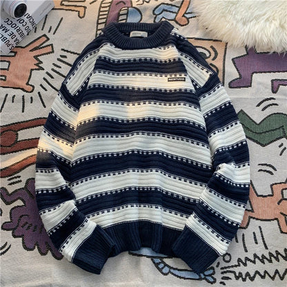 Variant image for Stickad Dam Tröja Randig Ribbad Polyester-16