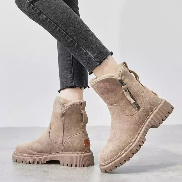 Herrens Vinterstövlar Slip-on Textil med Gummisula 2