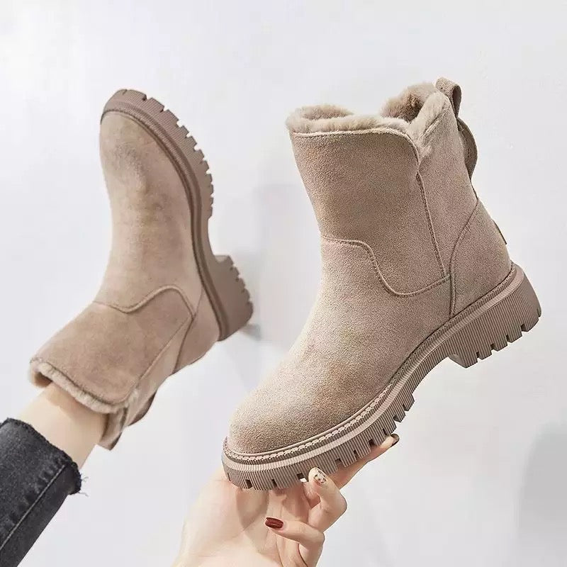 Herrens Vinterstövlar Slip-on Textil med Gummisula 3