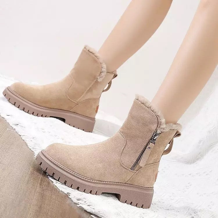 Herrens Vinterstövlar Slip-on Textil med Gummisula 4