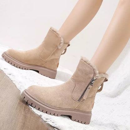 Herrens Vinterstövlar Slip-on Textil med Gummisula 4