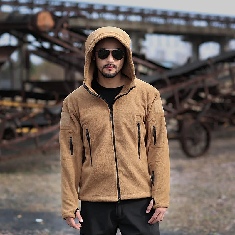 Hoodies Män Med Flera Fickor i Hög Kvalitet 100% Bomull-3