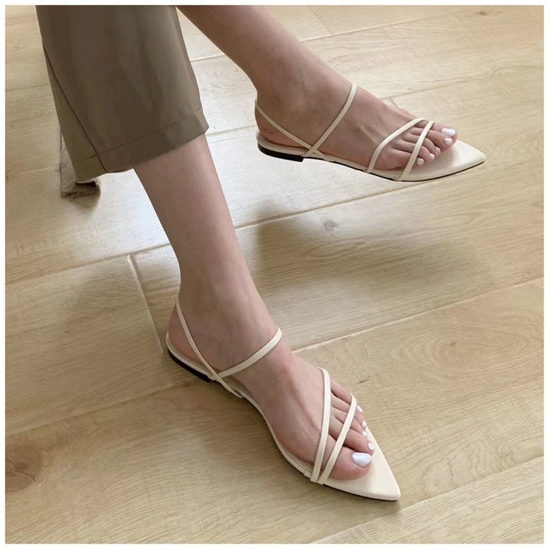 Dam Sandaler Gladiatorsandaler i PU med Gummidetaljer-4