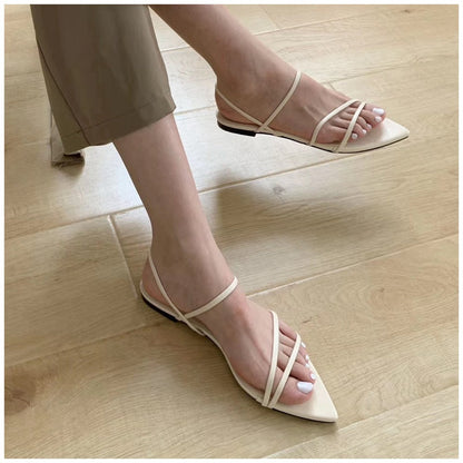 Dam Sandaler Gladiatorsandaler i PU med Gummidetaljer-4