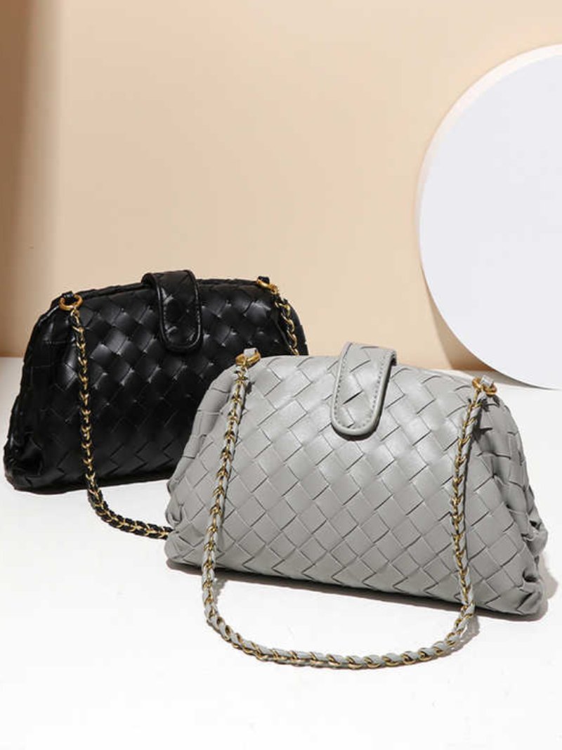 Dam Axelväska Skinn Justerbar Axelrem Elegant Design-3