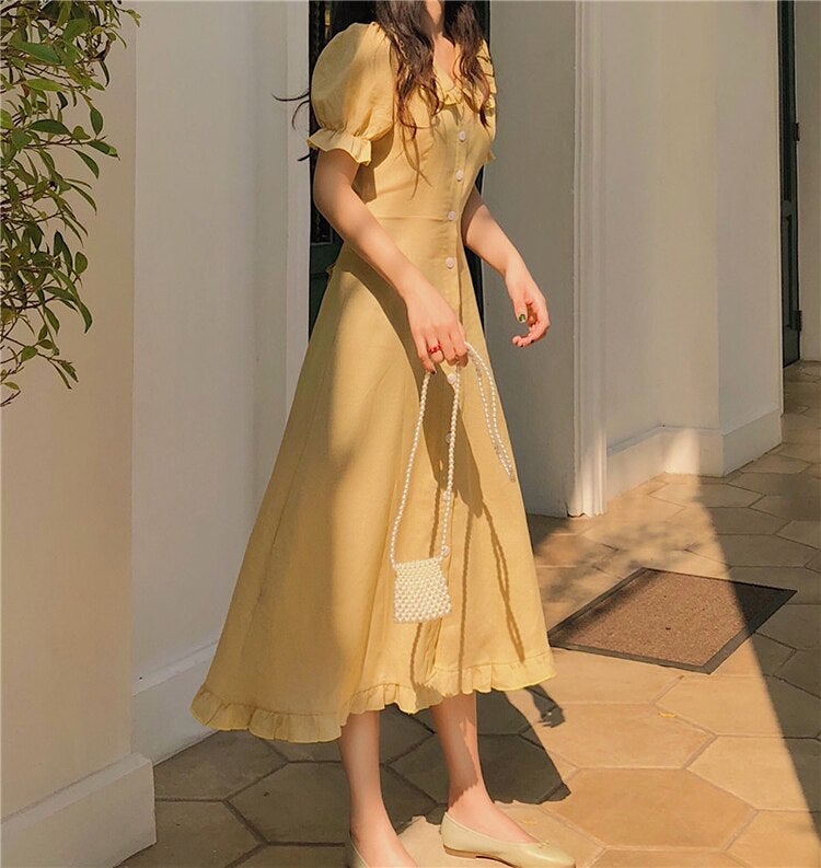 Kvinnors Miniklänning Med Ruffles Dekorativ Krage 100% Polyester-3