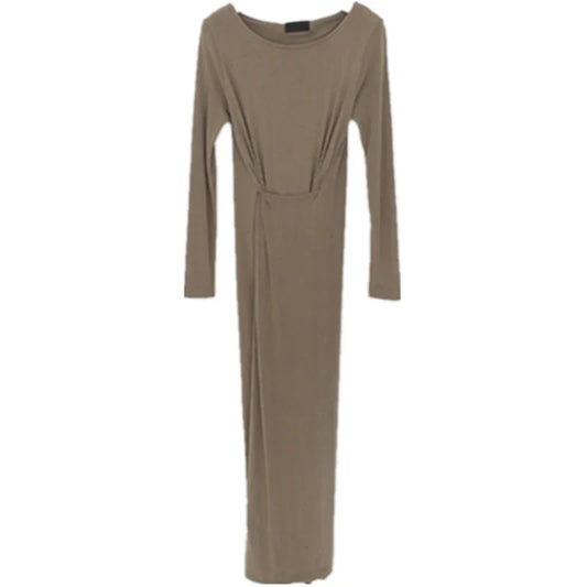 Maxiklänning Dam Figurnära Vårdesign i Bomull och Polyester-1