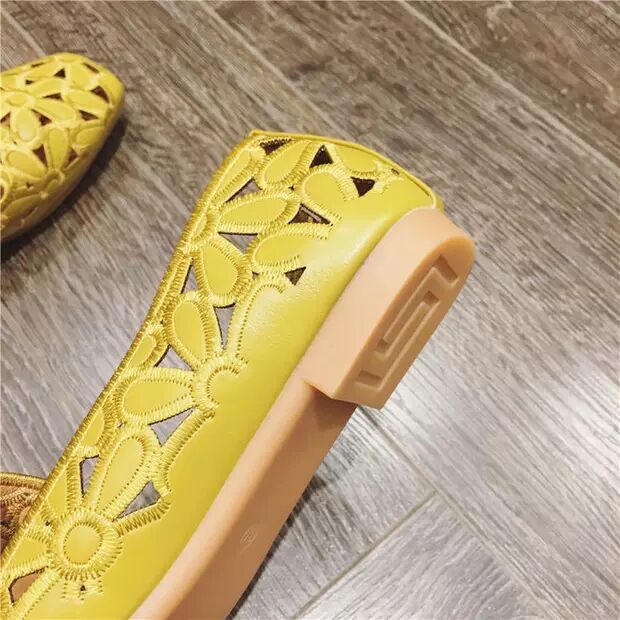 Damer Platta Skor Blommig Design PU-läder 4