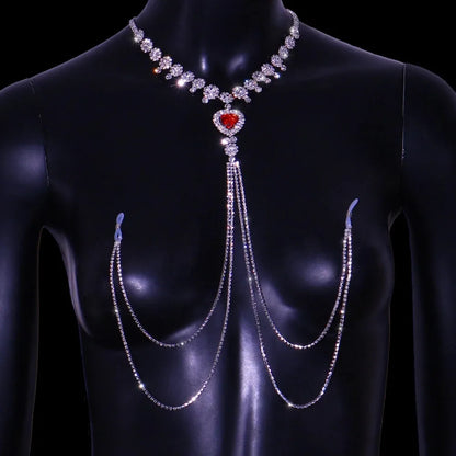 Kvinnors Kroppsmycken Rund Zinklegation med Strass-6