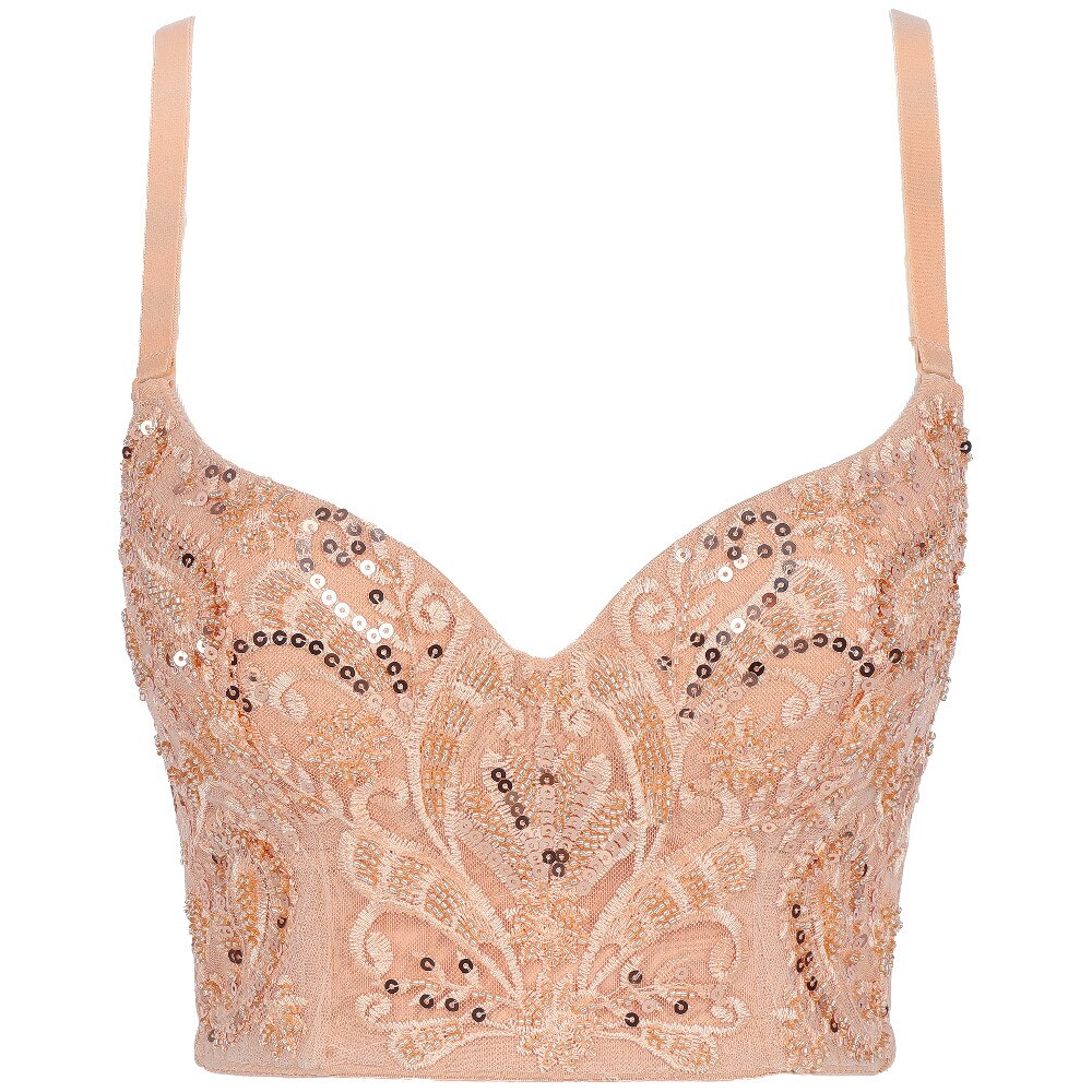 Dam Spaghetti Topp Paljett Polyester Glittrig För Fest och Vardag 6