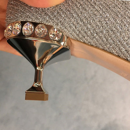 Kvinnors Ankelskor Spetsig Tå Syntetisk Material-5