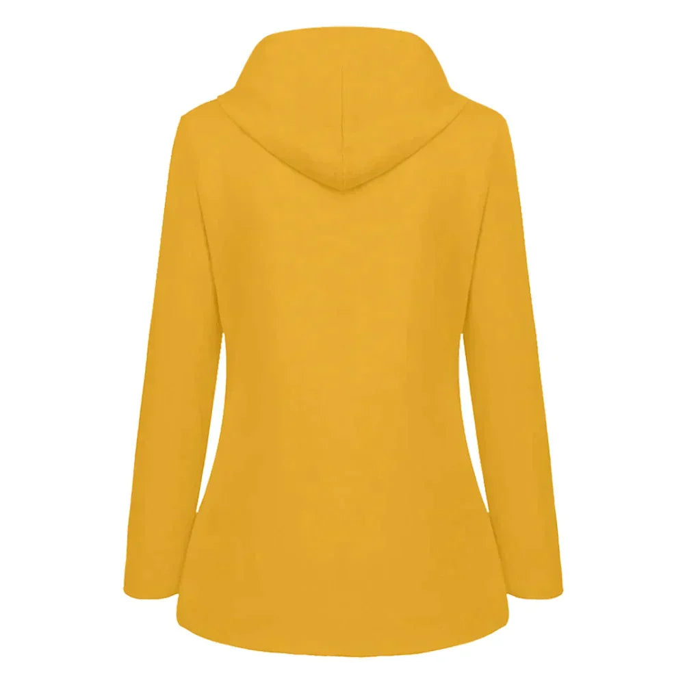 Damenjacke Wasserdicht Elegantes Design mit Verstellbarer Kapuze und Praktischen Taschen-3