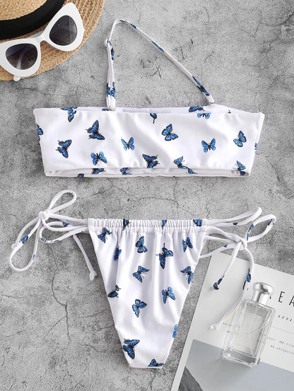 Dam Ankelklänning Normal Passform Polyester Med Fjärilsmönster 3