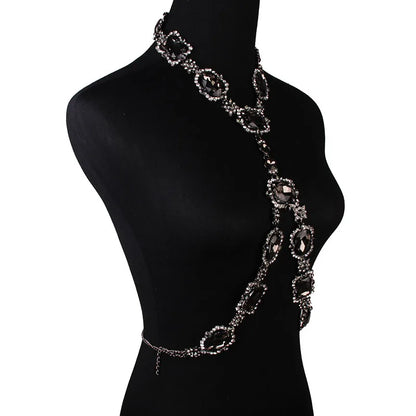 Kvinnors Kroppsmycken Geometrisk Zinklegation med Strass-2
