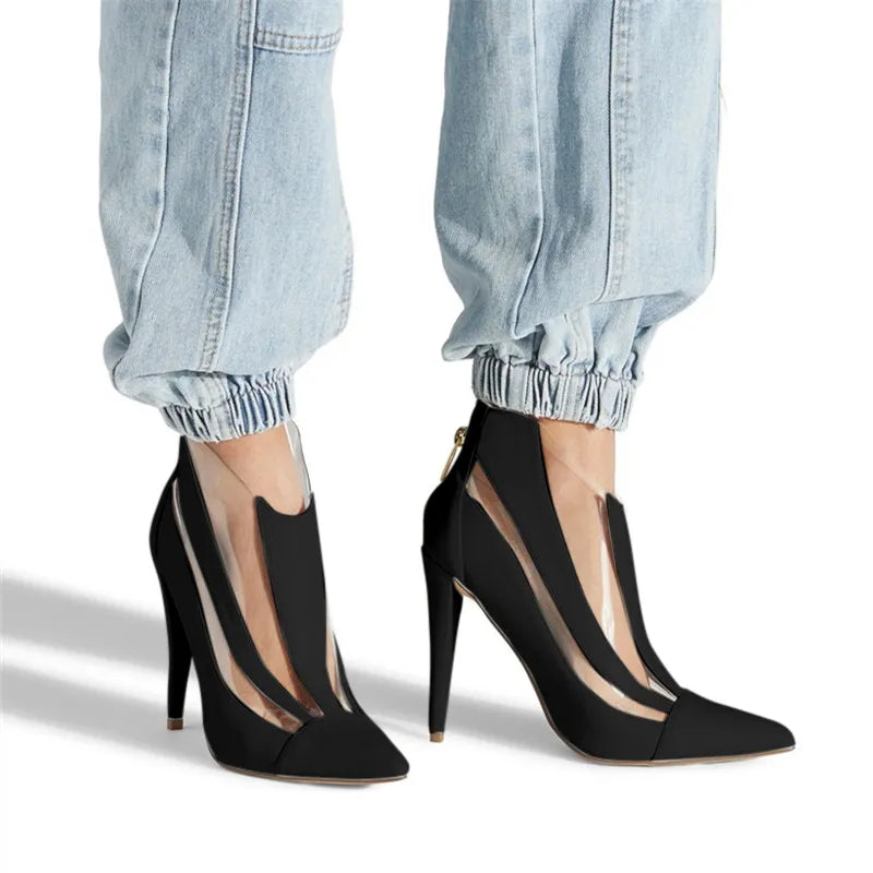 Dam Fotledstövlar Slingbacks Transparent Gummi-3