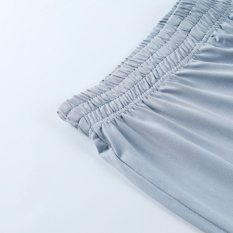 Dam Set Långärmad Topp Palazzo Byxor Stretchigt Material-3