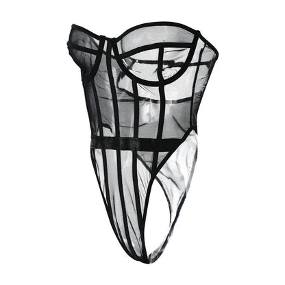 Dam Bodysuit Transparent Slim Fit Polyester-4