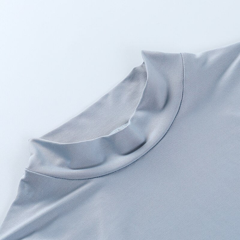 Dam Set Långärmad Topp Palazzo Byxor Stretchigt Material-4