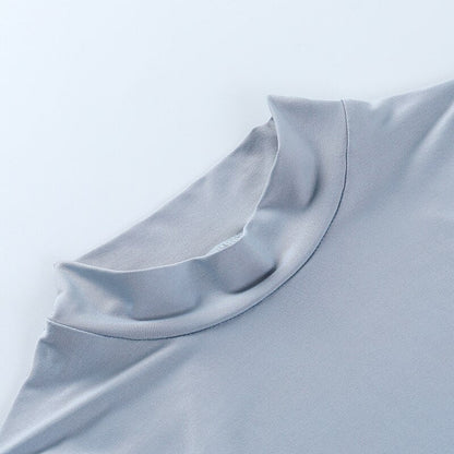 Dam Set Långärmad Topp Palazzo Byxor Stretchigt Material-4