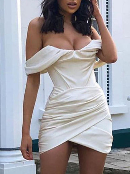 Kvinnors Aftonklänning Fria Axlar Förstklassigt Material-3