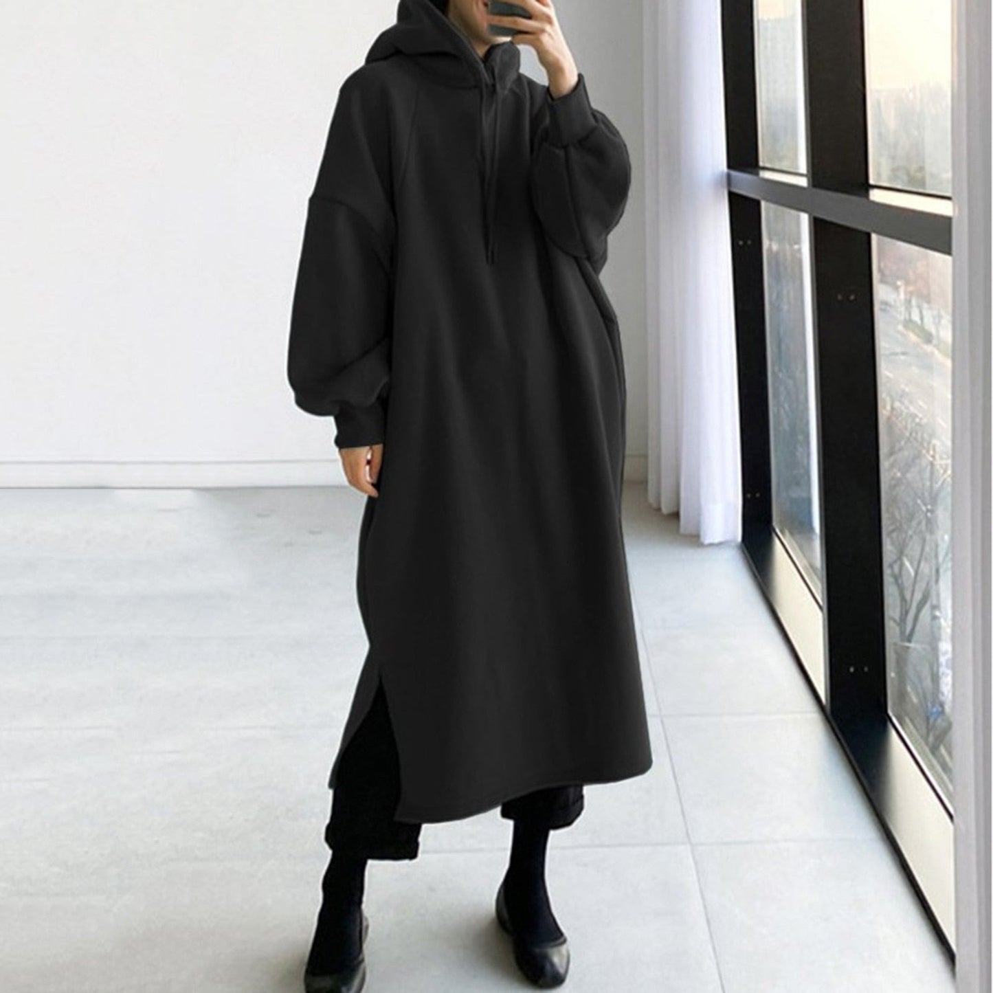 Hoodie Herr Långärmad Casual Bomull 3