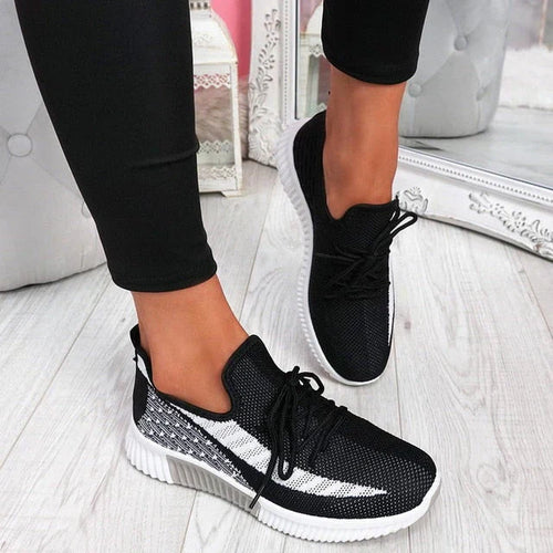 Andningsbara Slip-On Sneakers för Kvinnor – Flexibel Design och Komfortabel Vadderad Innersula, Nätmaterial 1