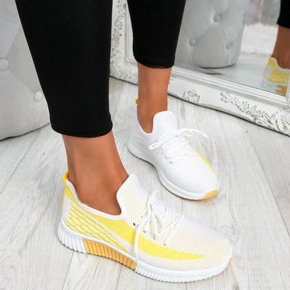 Andningsbara Slip-On Sneakers för Kvinnor – Flexibel Design och Komfortabel Vadderad Innersula, Nätmaterial 3