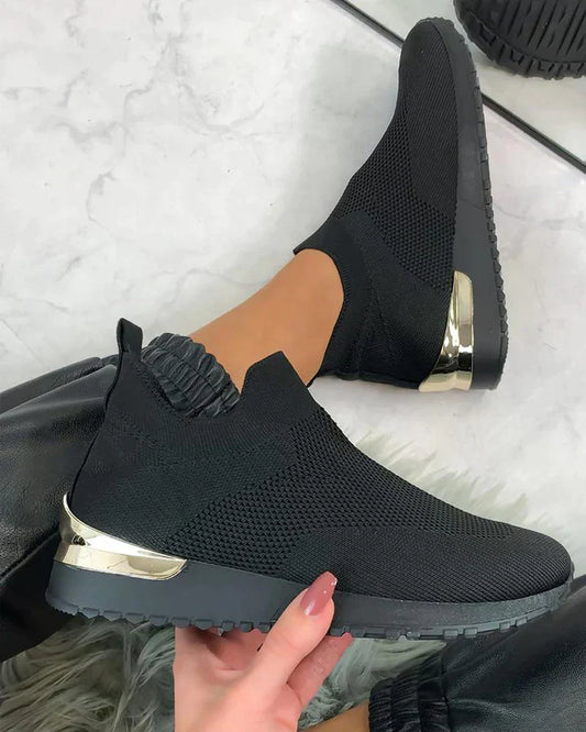 Kvinnors Sneakers Slip-On Textil Med Ortopediskt Stöd-1