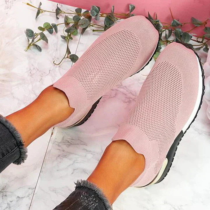 Kvinnors Sneakers Slip-On Textil Med Ortopediskt Stöd-3
