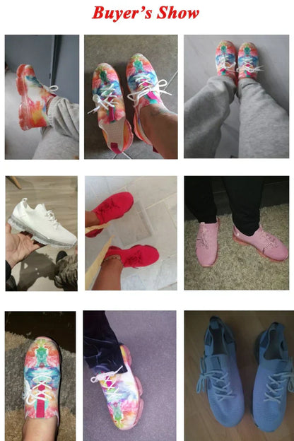 Kvinnors Sneakers Ortopedisk Design Andningsbara Syntetiska Tyger 2