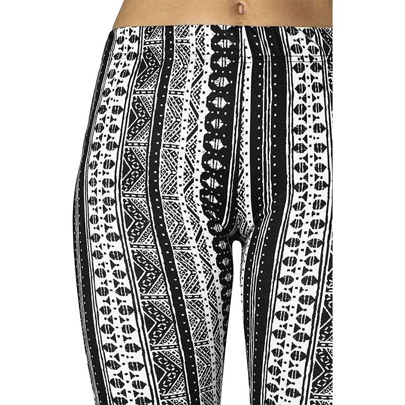 Dam Flarebyxor Geometrisk Design Polyester-Spandex-6