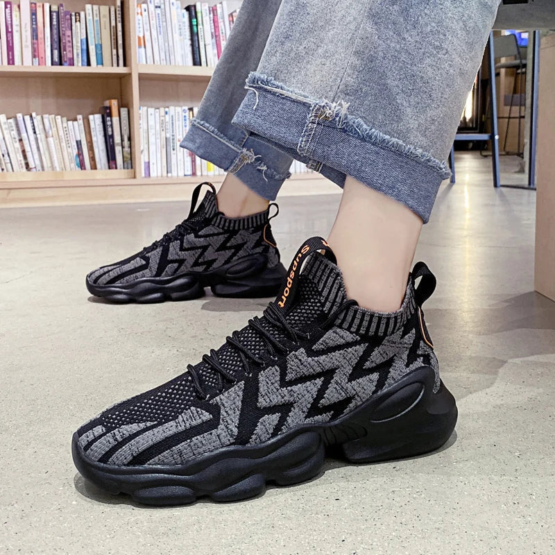 Variant image for Dam Hög Top Sneaker Vävda Detaljer Högkvalitativt Tyg-23