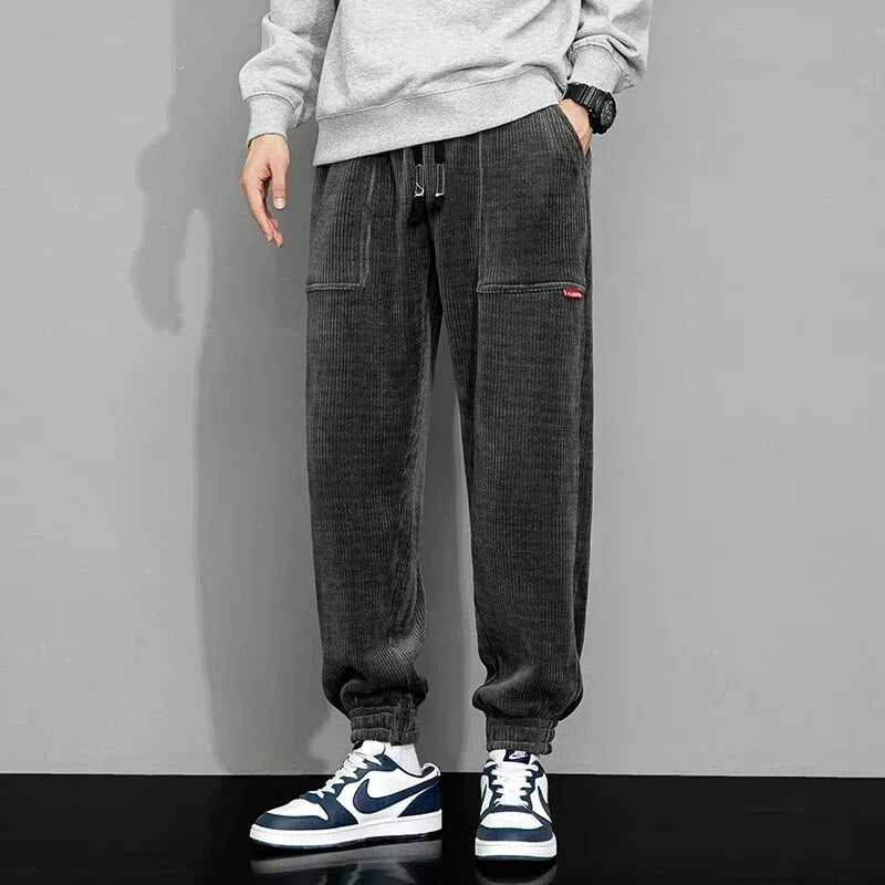 Mäns Joggingbyxor Avslappnad Isolerande Material 2