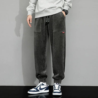 Mäns Joggingbyxor Avslappnad Isolerande Material 8