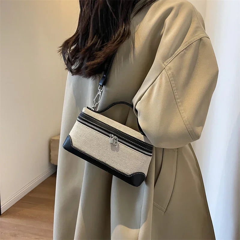 Crossbody Väska Justerbar Hållbar Canvas 6