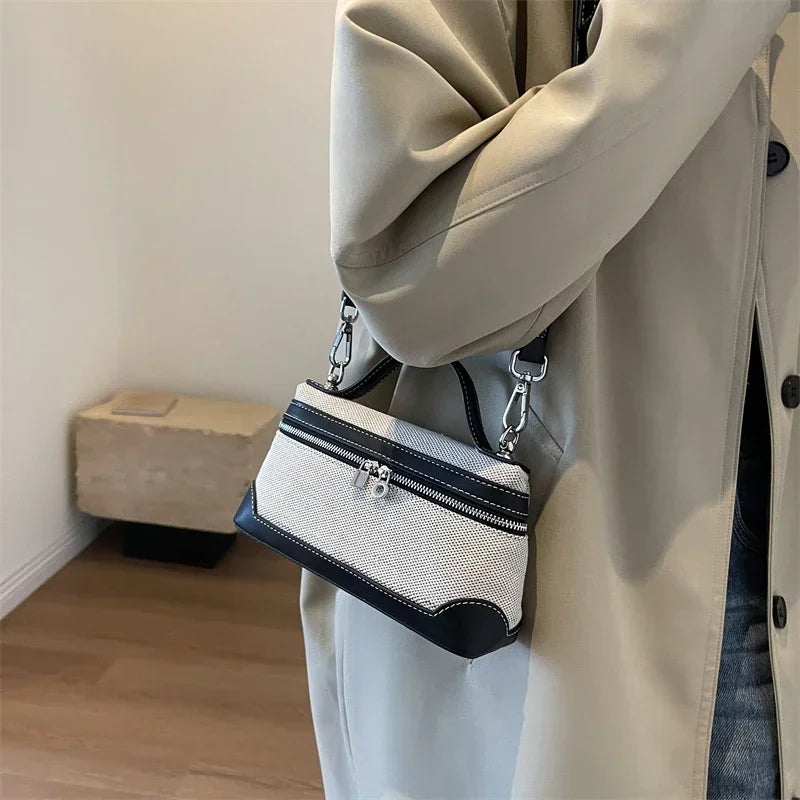 Crossbody Väska Justerbar Hållbar Canvas 4