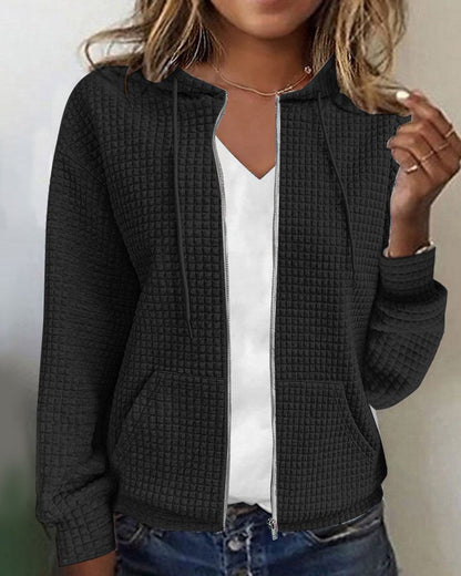 Herrjacka Vinter i Bomullsblandning med Monokroma Fickor – Lång Ärmlängd, Perfekt för Höst och Vinter 9