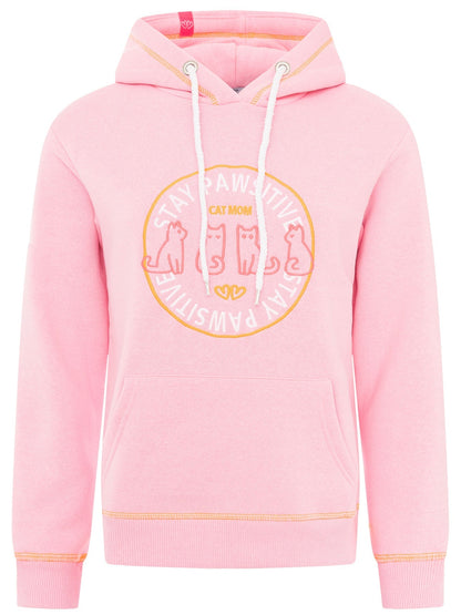 Dam T-shirt Avslappnad Passform 100% Bomull Cat Mom-2