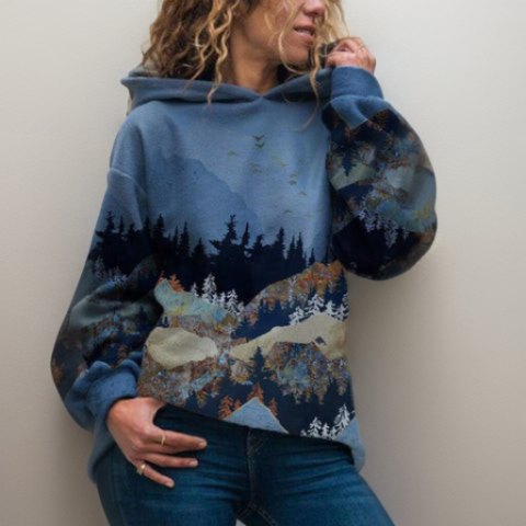 Hoodie Herr Avslappnad Stil Mjuk Bomull 5