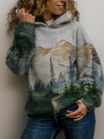 Hoodie Herr Avslappnad Stil Mjuk Bomull 6